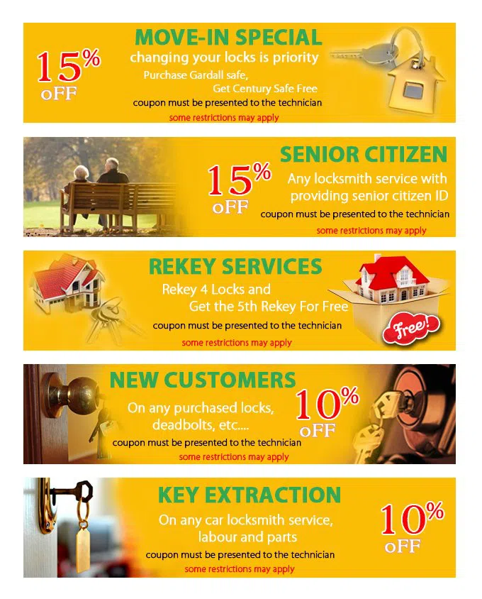 Gold Locksmith Store Columbia, SC 803-430-6191 - coupon21-set-five